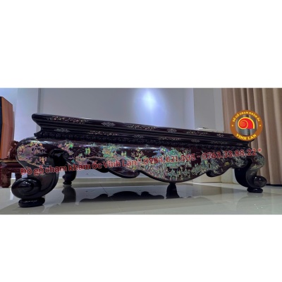Sập gỗ gụ khảm ốc singapore đẳng cấp khảm tích đồng quê - bách nhi đồ