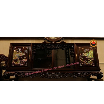 TỦ CHÈ GỖ GỤ KHẢM ỐC SINGAPORE – HÀO KHÍ NON SÔNG
